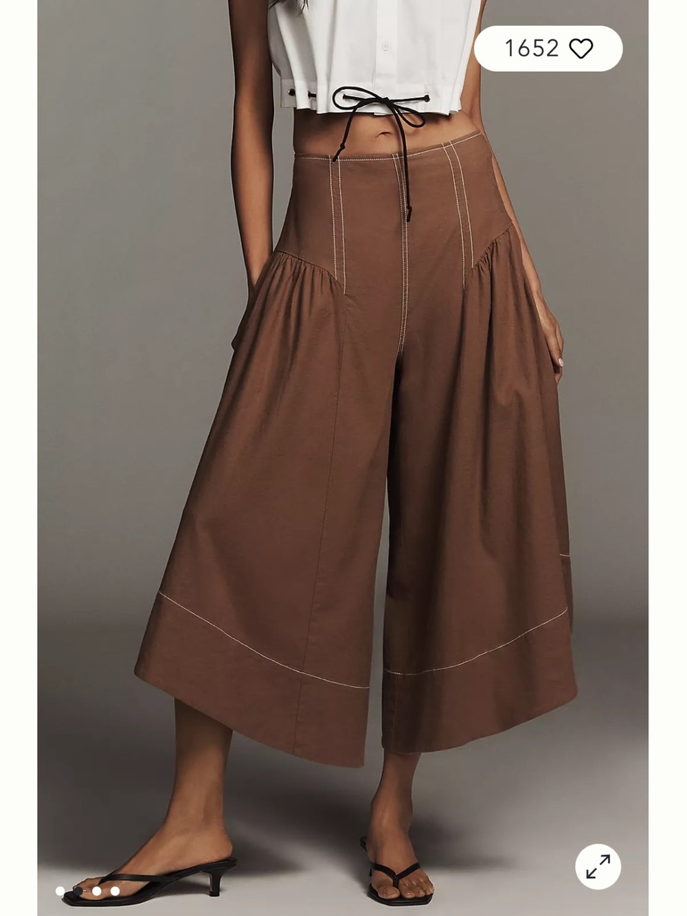 Anthropologie Linen Extended Waist Pants - Picture 6 of 6